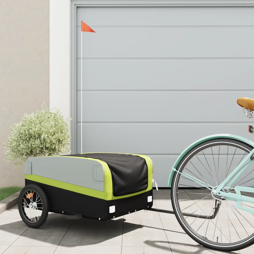 Rimorchio da Bici Nero e Verde 45 kg in Ferro CFW8360289