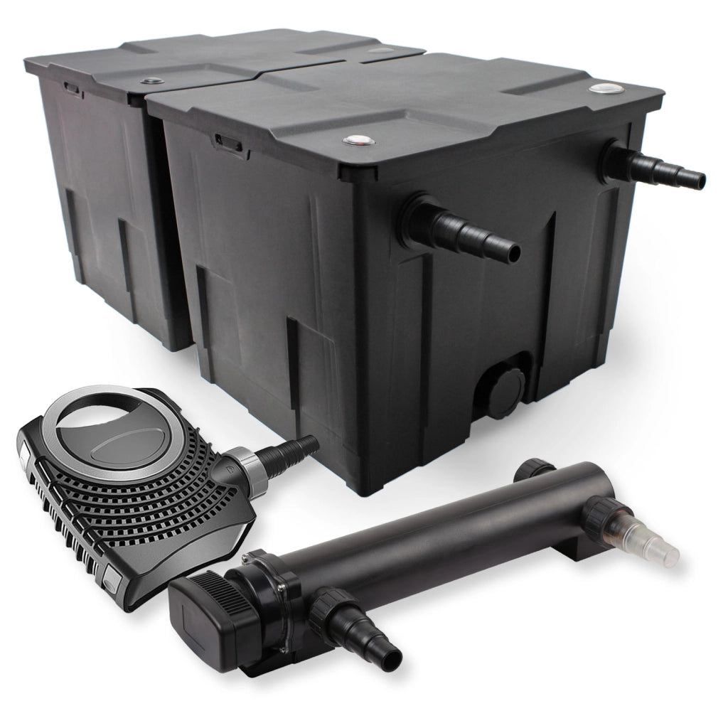 Set Filtro a 2 camere laghetto 60000l con Chiarificatore UVC 36W 3ª serie Pompa NEO10000 80W