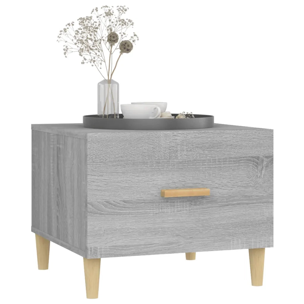Tavolino da Salotto-Tavolino da soggiorno-Tavolo Grigio Sonoma 50x50x40 cm Legno Multistrato 169791