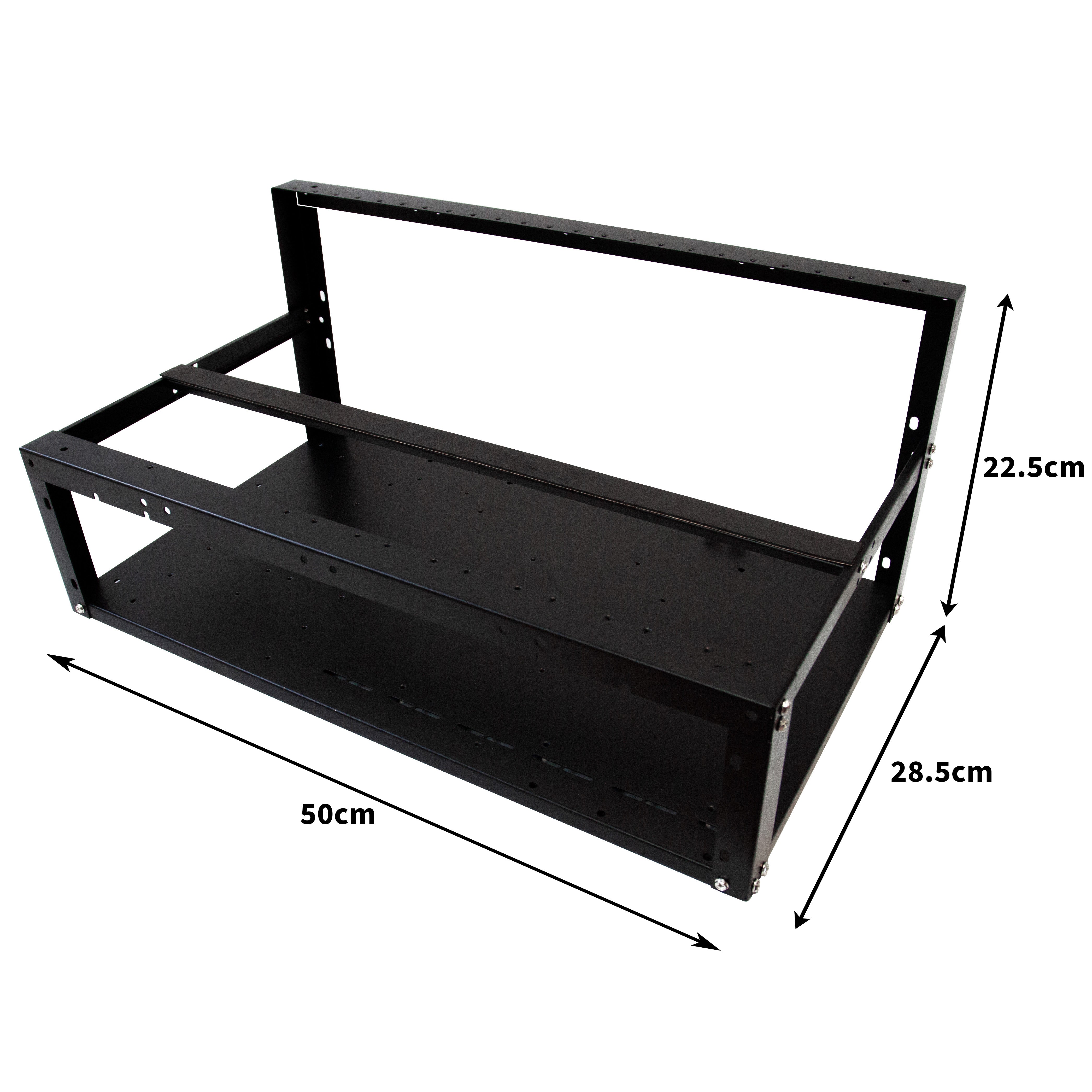 Telaio aperto mining rig MonsterShop 6-8 GPU in acciaio robusto