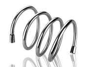 Tubo flessibile per doccia argento liscio in pvc, lungo 150 cm