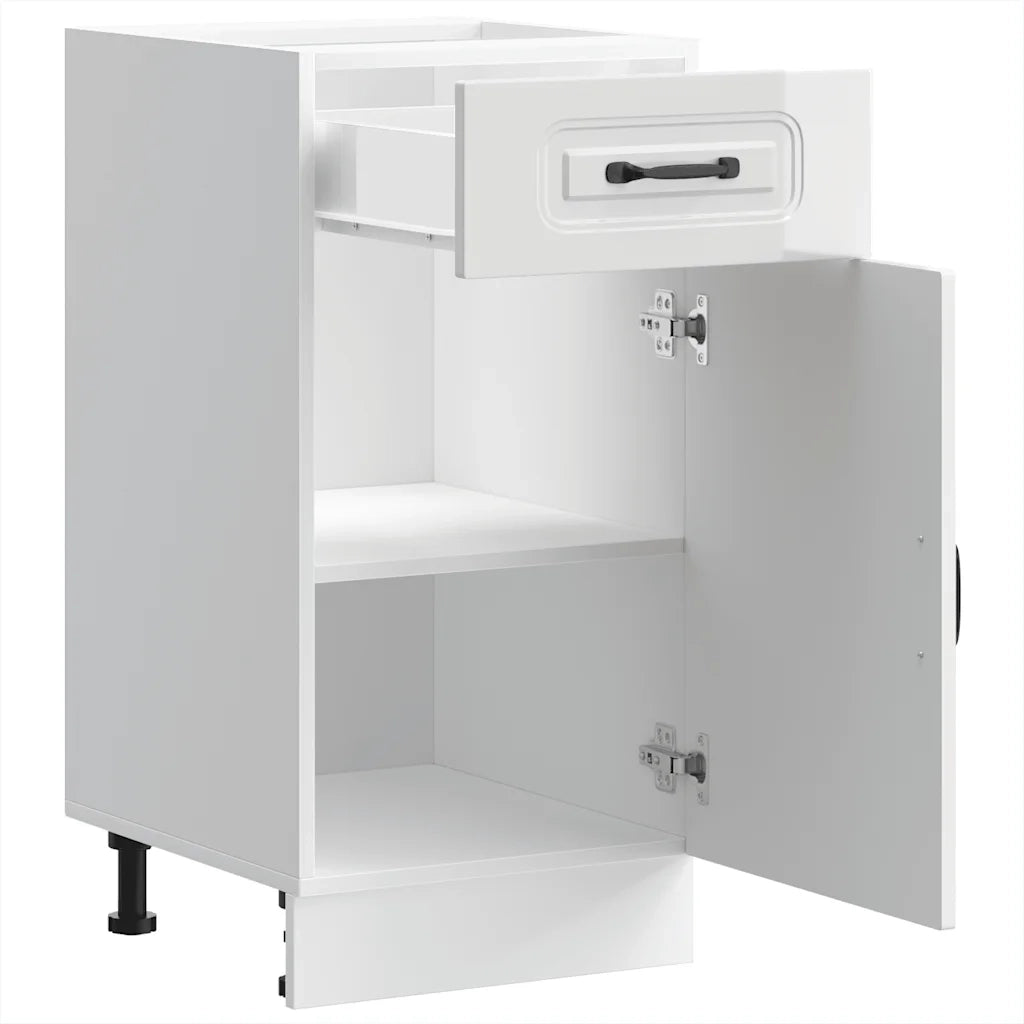 Base da Cucina-Mobile Base da Cucina Kalmar Bianco Lucido in Legno Multistrato 710948