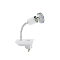 Applique Nordico Clip Metallo Bianco 1 Luce Gu10