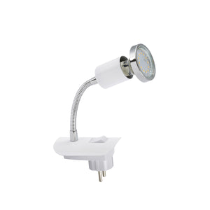 Applique Nordico Clip Metallo Bianco 1 Luce Gu10