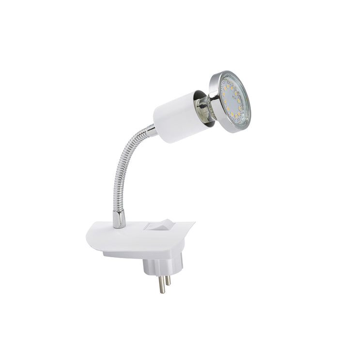 Applique Nordico Clip Metallo Bianco 1 Luce Gu10