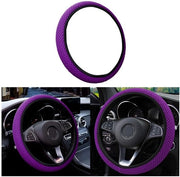 Supporto al Volante Antiscivolo - Elastico - Resistente al Calore - Tessuto Microfibra - Diametro 37-38 cm - Comodo e Respirante - Supporto al Volante