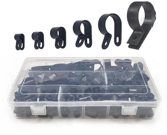 Cavi elettrici - Kit di 200 pezzi - Fermo cavi in nylon - Gestione cavi - Resistente alla corrosione - Protezione contro le fiamme - Resistente all'usura - Cavi elettrici isolanti