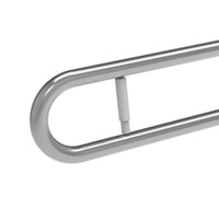 Barra maniglione ribaltabile cm 83 con porta rotolo inox bianco