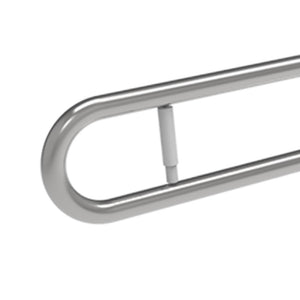 Barra maniglione ribaltabile cm 83 con porta rotolo inox bianco
