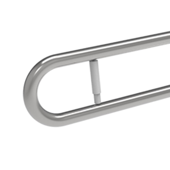 Barra maniglione ribaltabile cm 83 con porta rotolo inox bianco