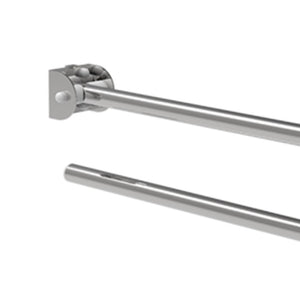 Barra maniglione ribaltabile cm 83 con porta rotolo inox bianco