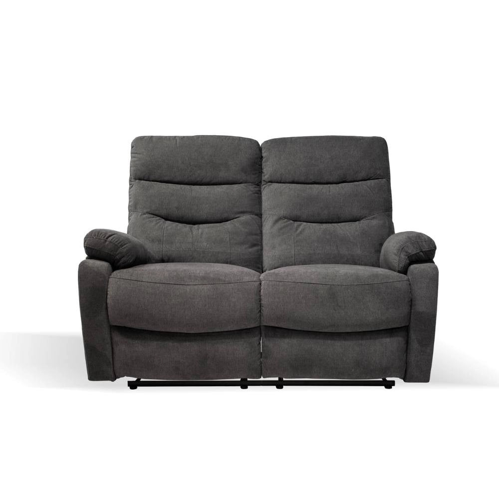 Divano 2 posti 2 recliner elettrici Brienz colore grigio scuro