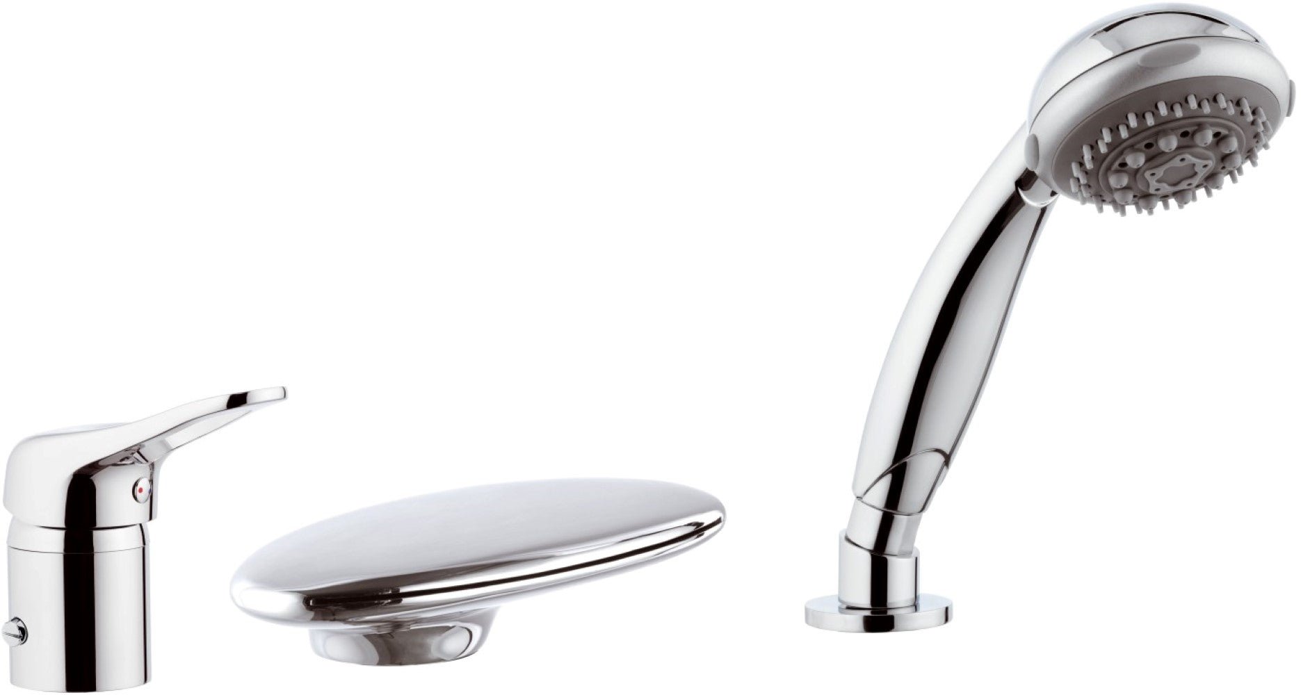 Rubinetto bordo vasca a cascata e doccino remer - serie kiss