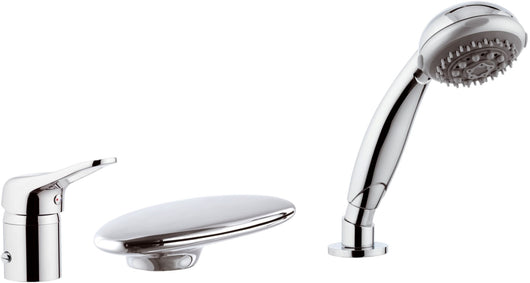 Rubinetto bordo vasca a cascata e doccino remer - serie kiss