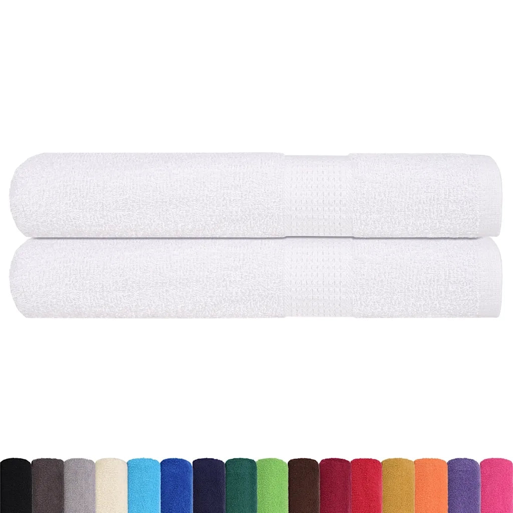 Asciugamani per sauna FROGN 2 pz | Teli per bagno Bianco 80x200 cm 360 g/m2