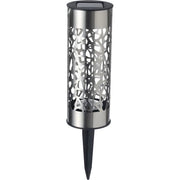 Terminale solare GALIX G4445 in acciaio inox - Da installare o piantare - H28cm - Bianco caldo