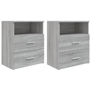 Comodini 2 pz Grigio Sonoma 50x32x60 cm cod mxl 31116