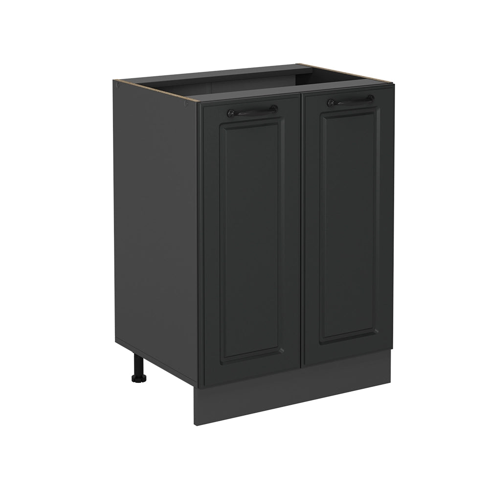 Mobiletto base cucina R-Line Antracite rustico/Antracite 60 cm senza piano di lavoro Vicco