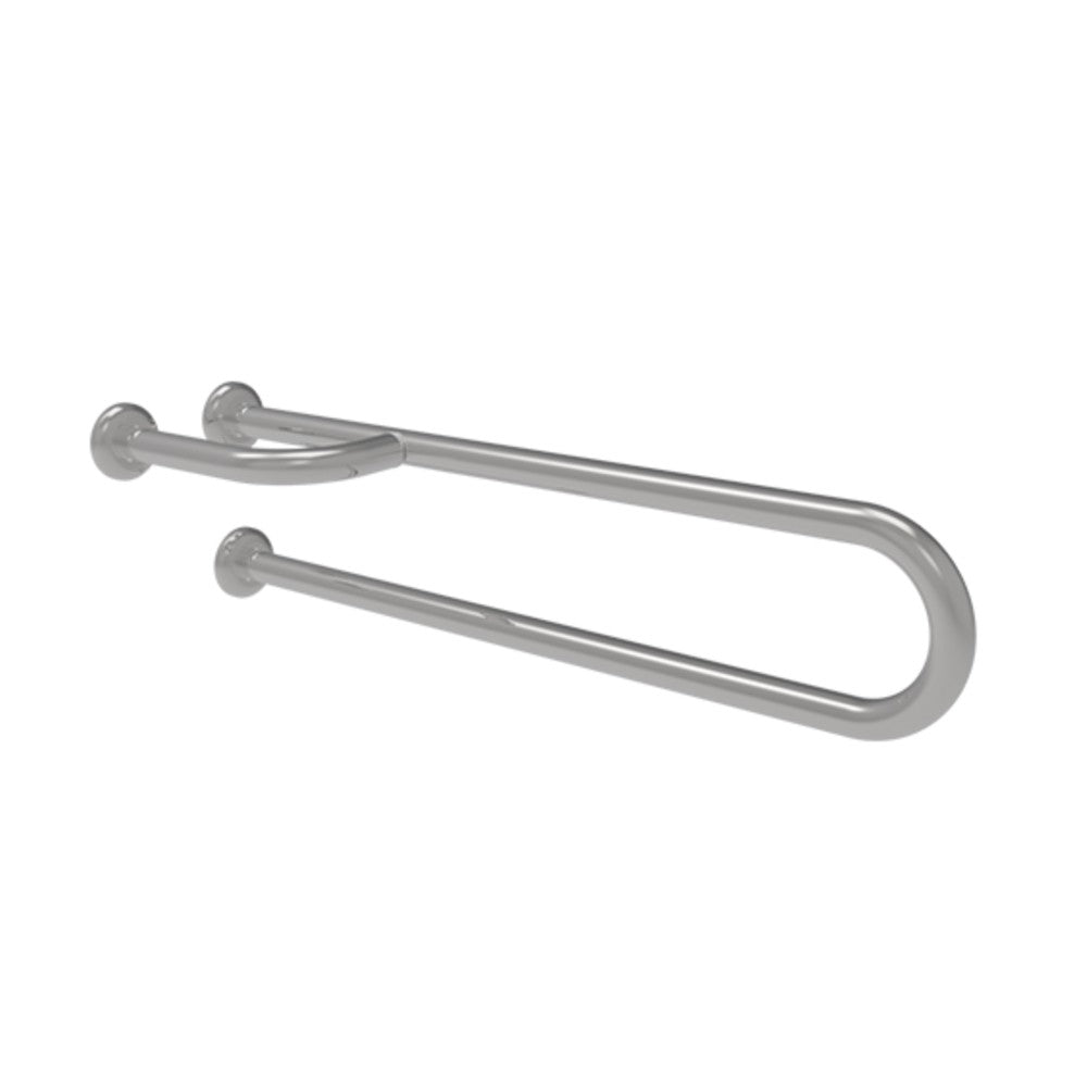 Barra maniglione fissa e piede cm80 inox lucido