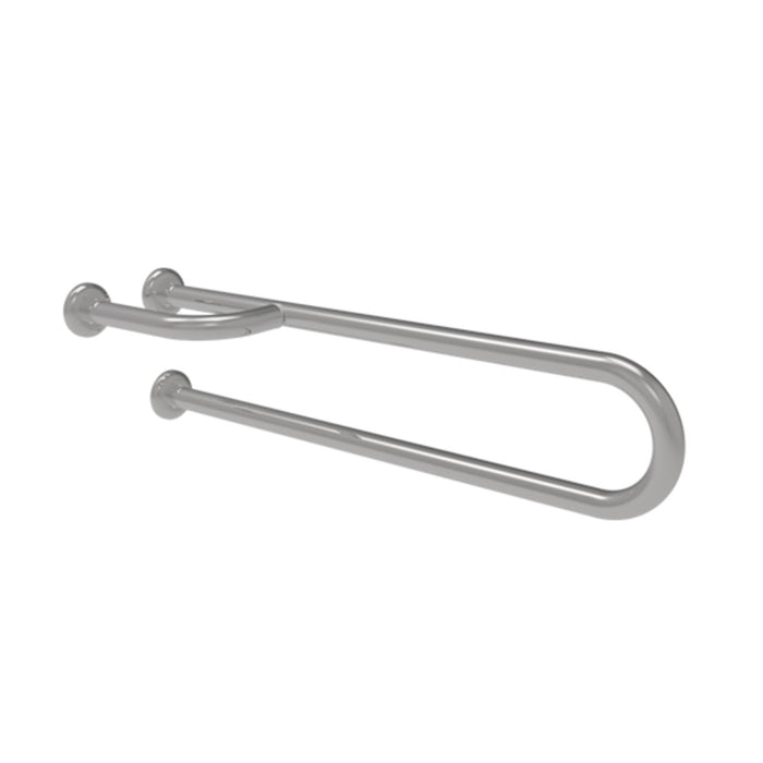 Barra maniglione fissa e piede cm80 inox lucido