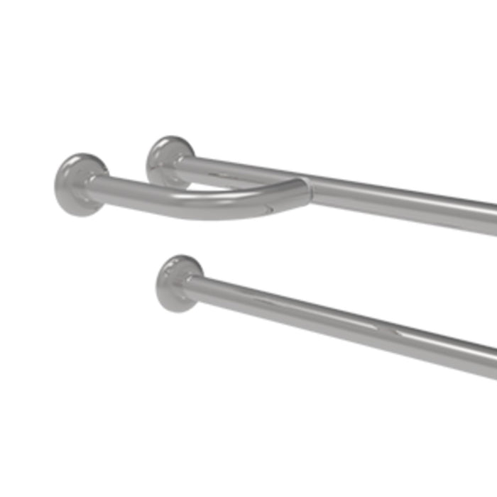 Barra maniglione fissa e piede cm80 inox lucido