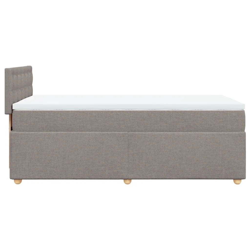 Giroletto a Molle con Materasso Tortora 100x200 cm in Tessuto