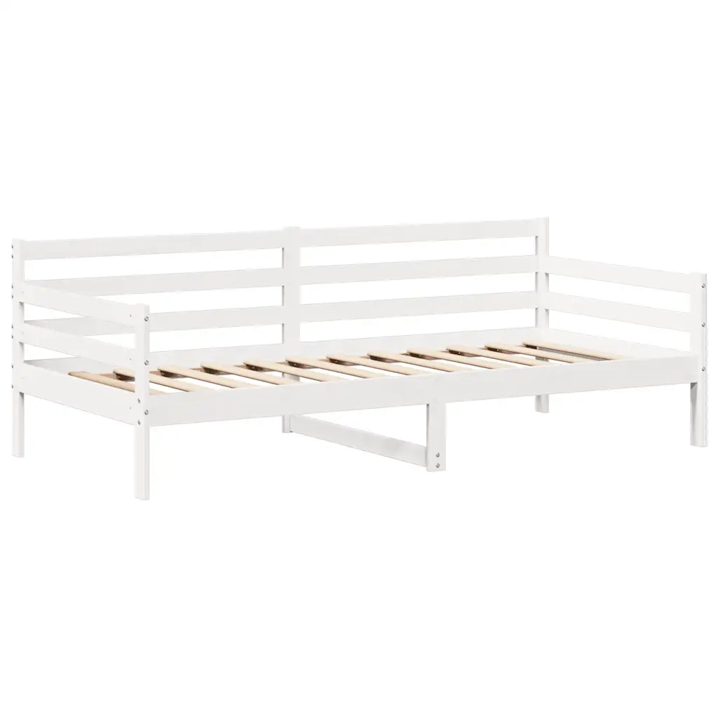 Dormeuse con Tetto 80x200 cm Bianco in Legno Massello di Pino