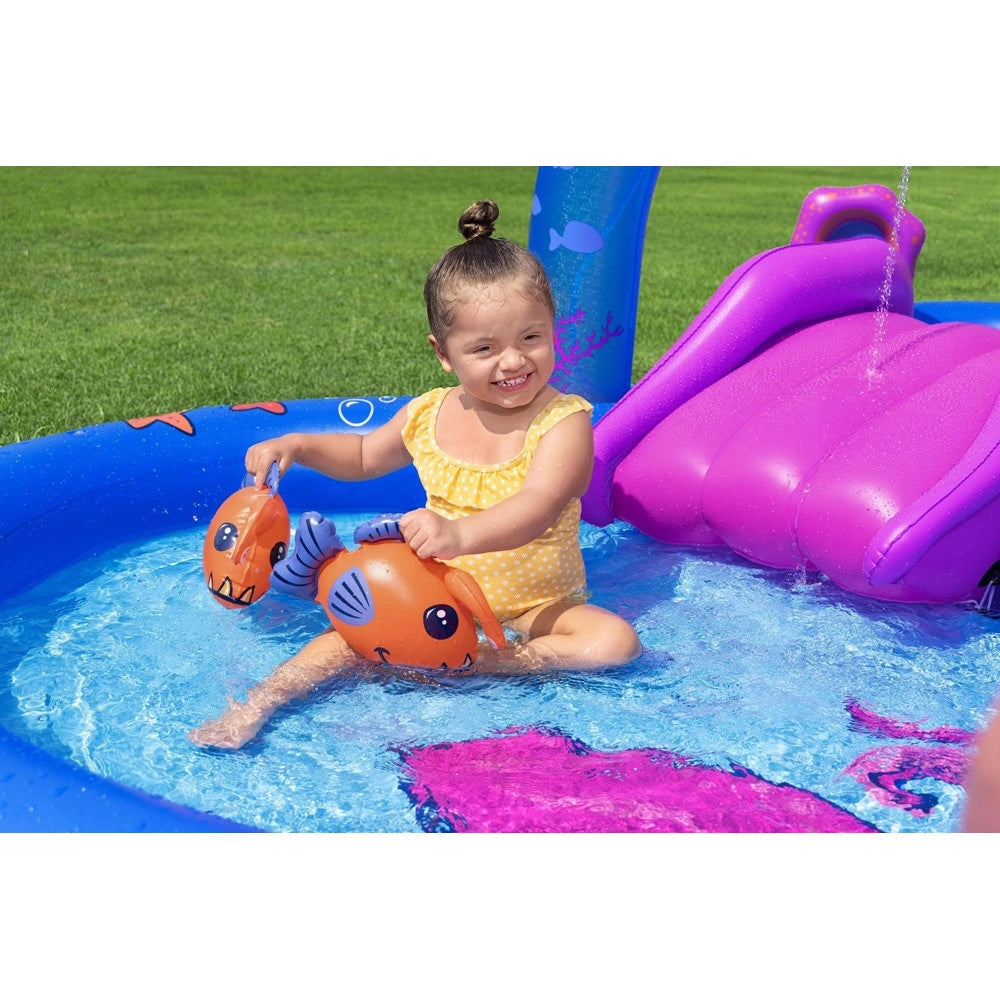 Trade Shop - Play Center Gonfiabile Sea Odyssey Piscina Scivolo Per Bambini 330x188x117cm 53167 -
