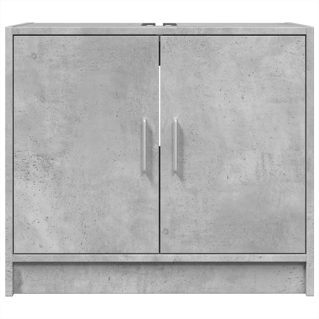 Mobiletto lavabo moderno con vano contenitore ottimizzato 63 x 29 x 55 cm legno composito grigio cemento 02_0049523
