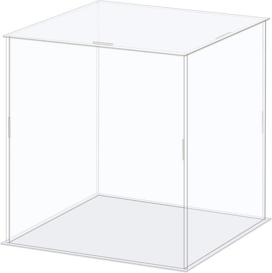 Vetrina Acrilica per Protezione Stoffa di Oggetti da Collezione 16x16x16cm con Visibilità Chiara