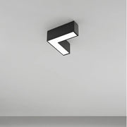 Plafoniera Moderna Grid Giunto L Alluminio Nero Led 10W Dimmerabile Ip20