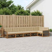 Set di divani da esterno 6 pz Naturale e Beige 3382601