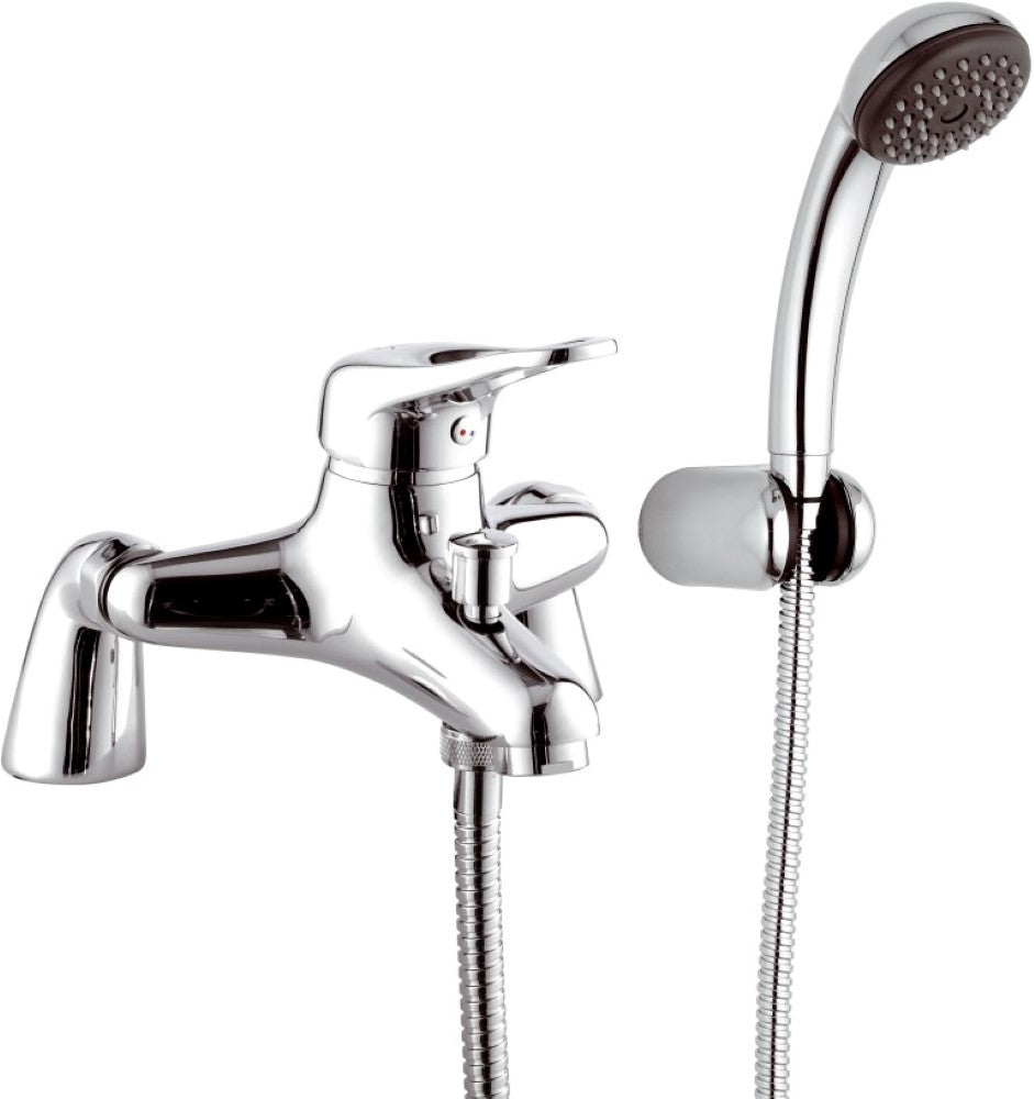 Miscelatore bordo vasca con doccino e flessibile remer - serie kiss