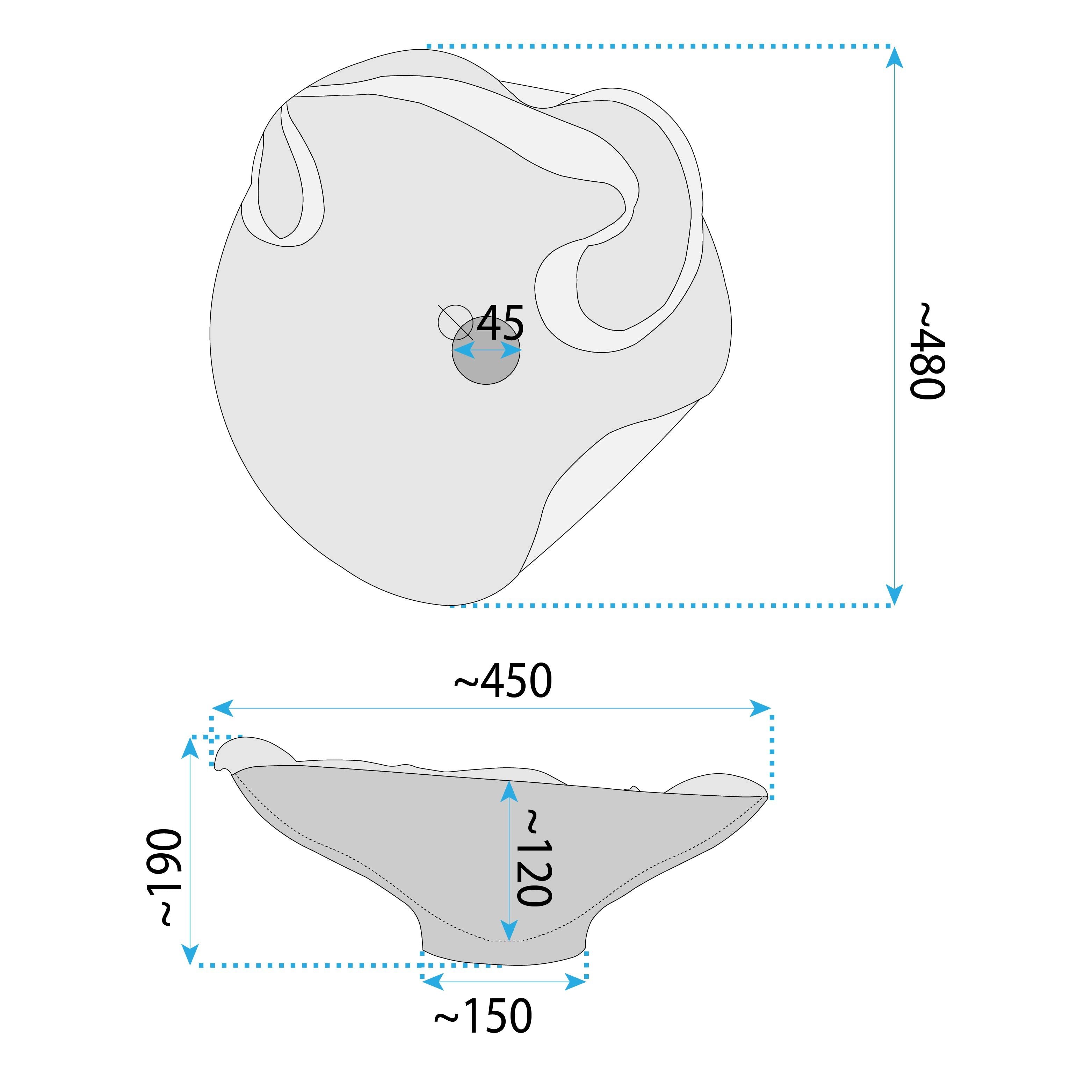 Lavabo Da Appoggio In Ceramica Rea Hm-12 Handmade Art