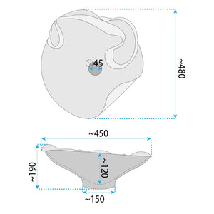Lavabo Da Appoggio In Ceramica Rea Hm-12 Handmade Art