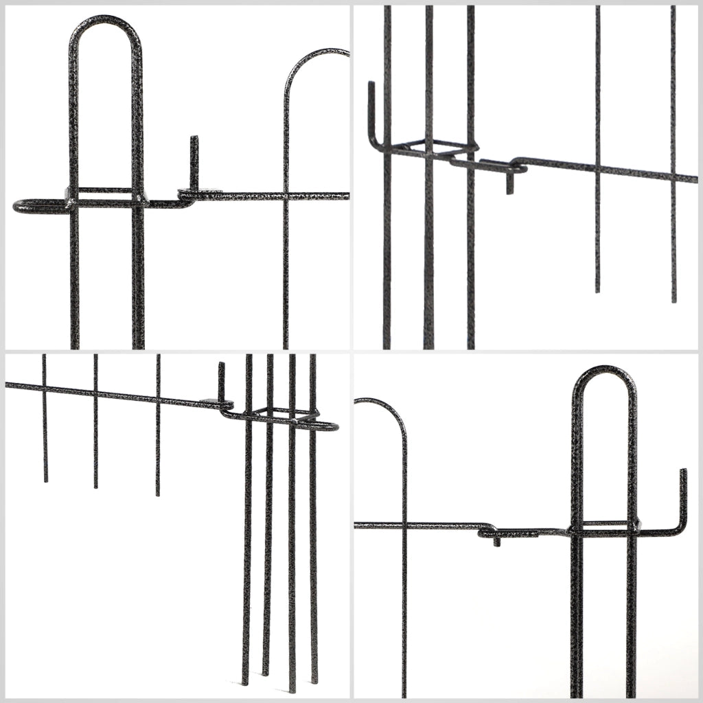 Cancello da giardino KADAX, pannello in metallo per recinzione con pali 93x72cm
