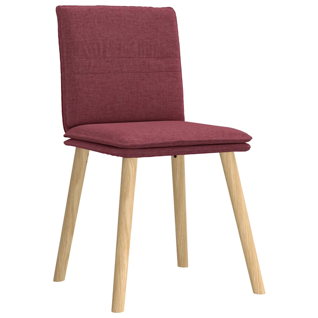 Sedie da Pranzo 4 pz Rosso Vino in Tessuto 3315358