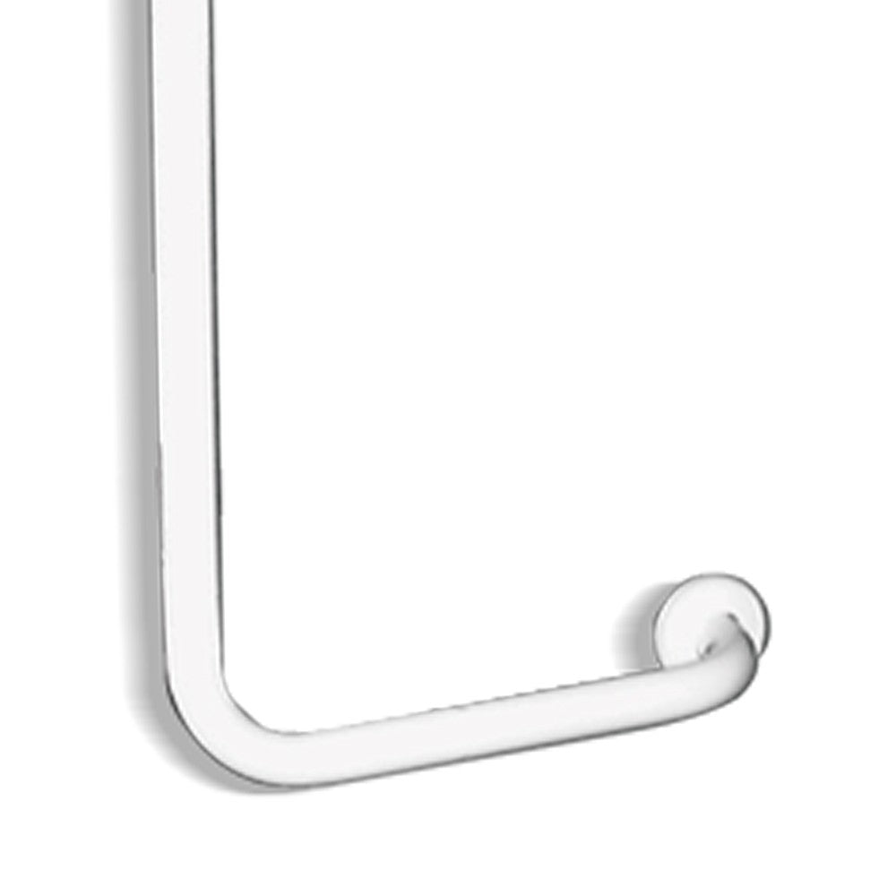 Maniglia verticale sx cm 35x65 inox bianco goman, bgani disabili e terza eta