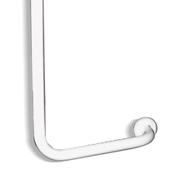 Maniglia verticale sx cm 35x65 inox bianco goman, bgani disabili e terza eta