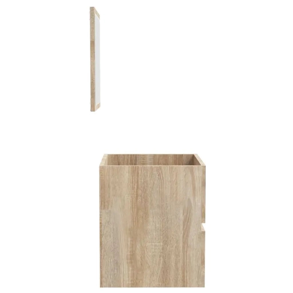 Mobile da Bagno con Specchio Rovere Sonoma in Legno Multistrato 804866