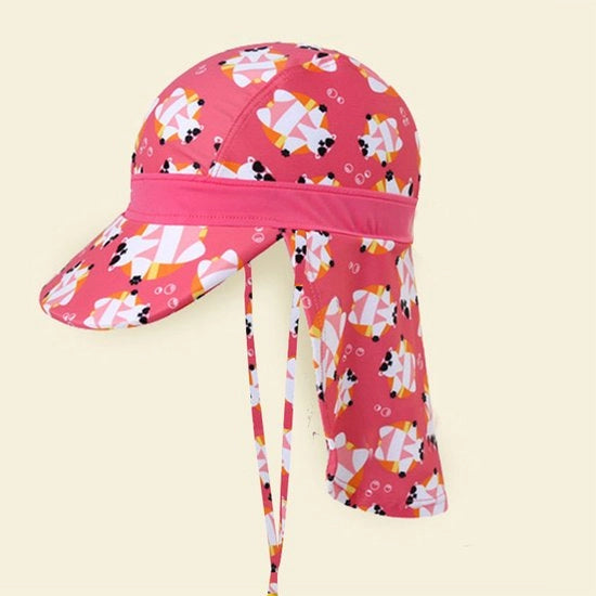 Cappello per bambino - Cappello per bambino per esterno - Cappello per bambino da 1 a 10 anni - Con cintura di visiera regolabile - Protegge viso e collo - Adatto per giocare al mare, nuotare, viaggiare