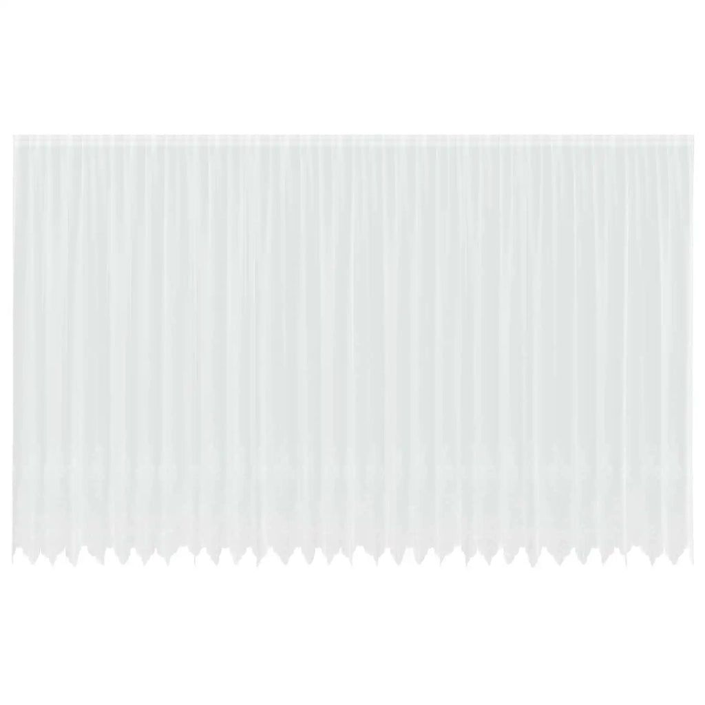 Tenda in Pizzo con tende Bianco 280 x 750 cm Poliestere 4107837