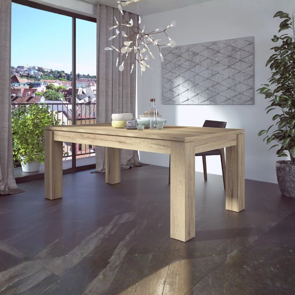 Tavolo allungabile 1475 rovere con allunga centrale 190x90x76H