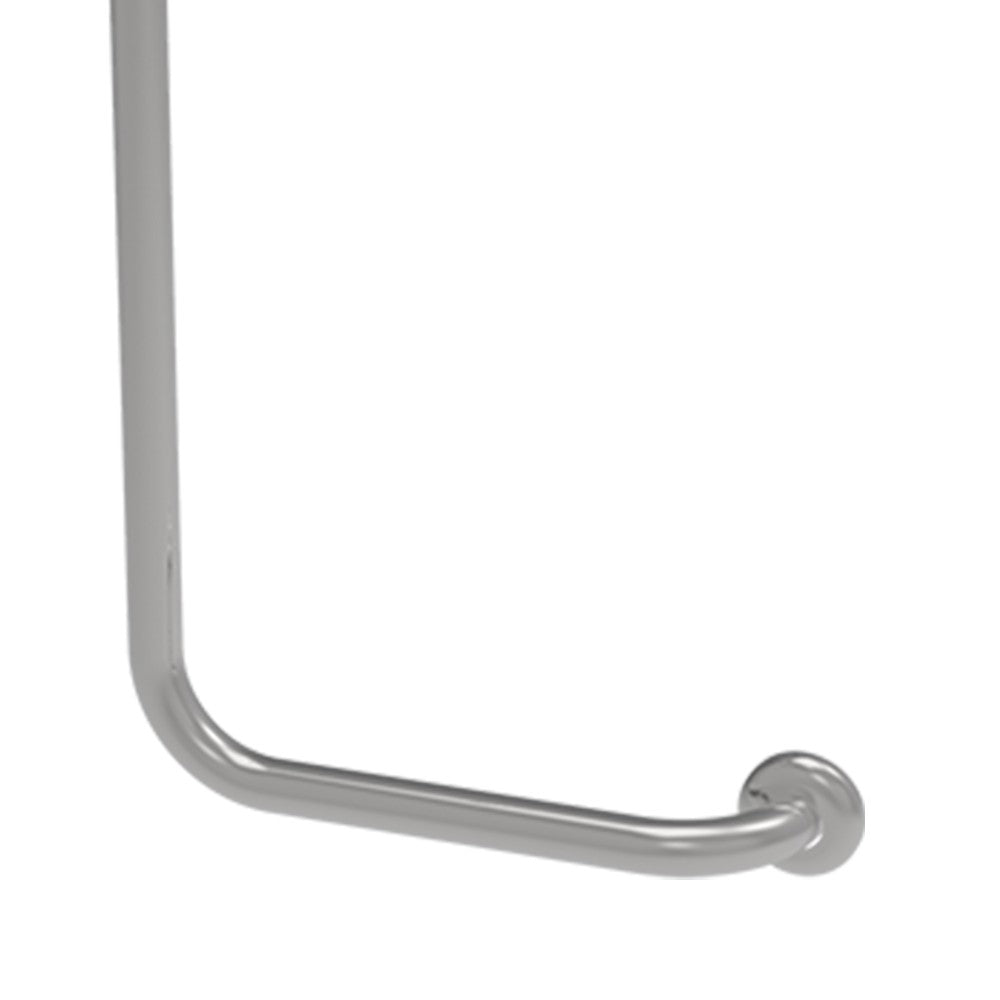 Maniglia verticale sinistra cm 35x65 inox lucido per bagni disabili ed anziani