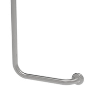 Maniglia verticale sinistra cm 35x65 inox lucido per bagni disabili ed anziani