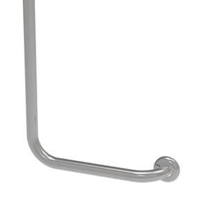 Maniglia verticale sinistra cm 35x65 inox lucido per bagni disabili ed anziani