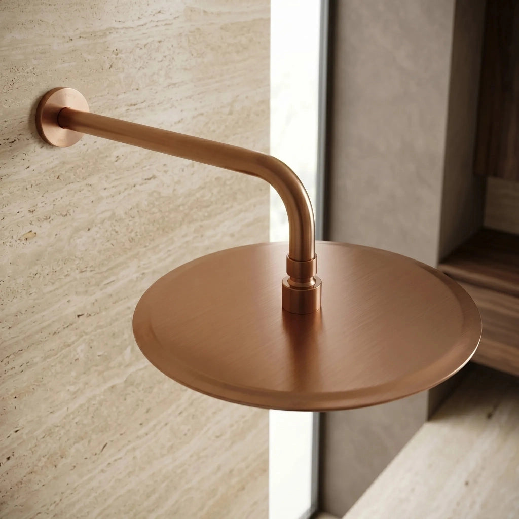 Soffione Doccia Rotondo Rea Js-p014brg 30cm Brush Copper