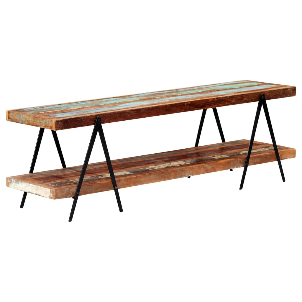 Mobile TV multimediale scaffale TV credenza mobile TV sala da pranzo soggiorno camera da letto 160 x 40 x 50 cm legno massello di recupero marrone 02_0026077