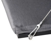 Dondolo da Giardino 3 Posti con Tettuccio Parasole Regolabile e 3 Cuscini, Dondolo da Esterno con Seduta Traspirante in Texteline e Metallo, Portata Fino a 270 kg, 198x118x168 cm, Grigio