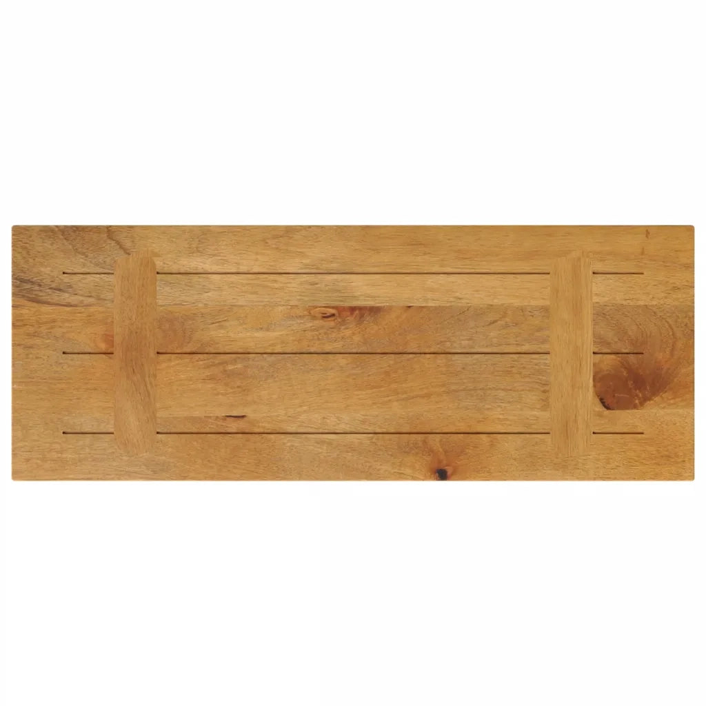 Piano per Tavolo 80x20x2,5cm Rettangolare Legno Massello Mango 371554